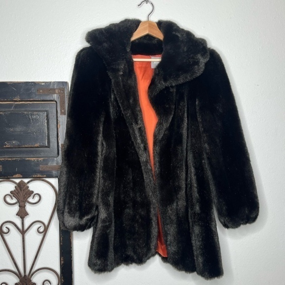 Jordache vintage faux fur coat Sz 11/12